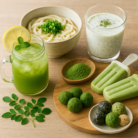 【簡単レシピ7選】モリンガパウダーで夏バテ対策！飲み物・ごはん・おやつに使える栄養満点アイデア集